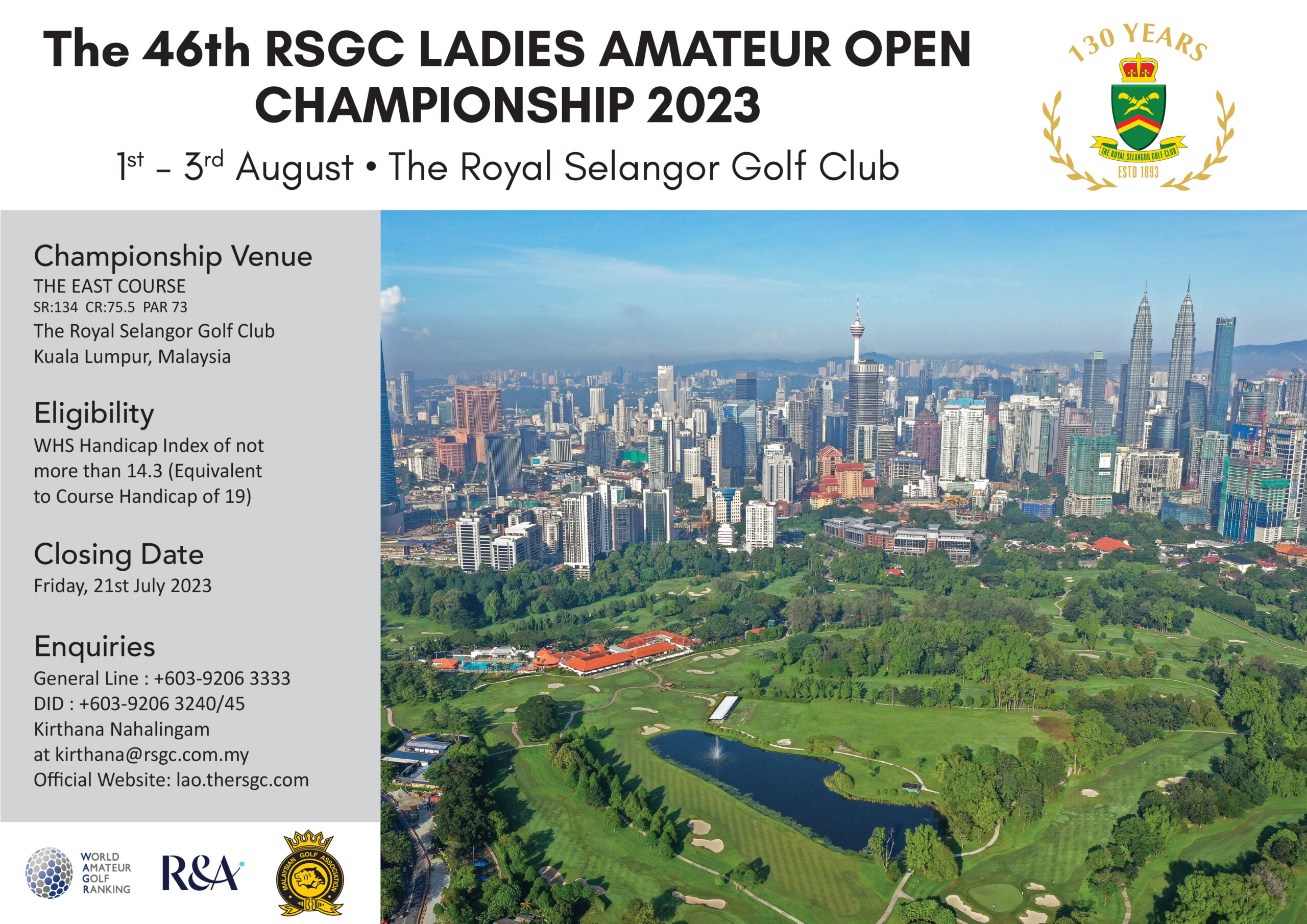 The 46th RSGC Ladies Amateur Open Championship 2023